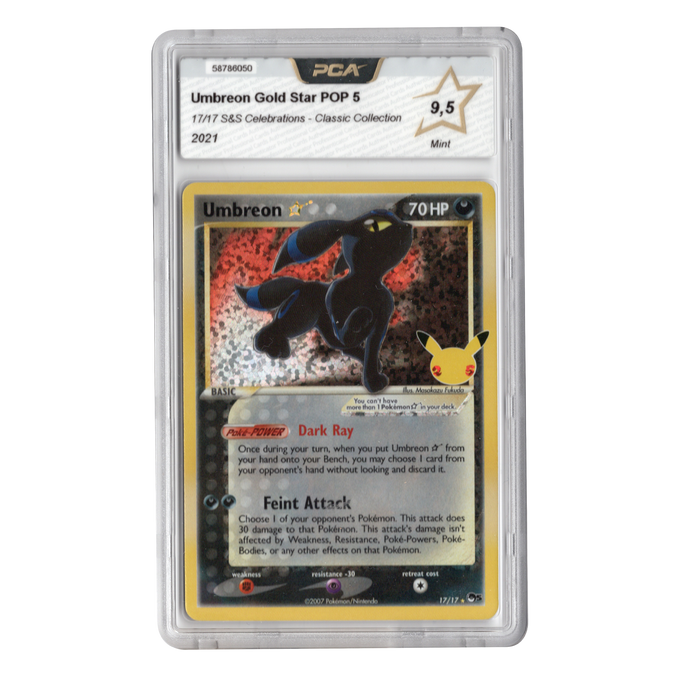 Umbreon Gold Star - 17/17 S&S Celebrations - English - PCA 9.5 Mint - 2021