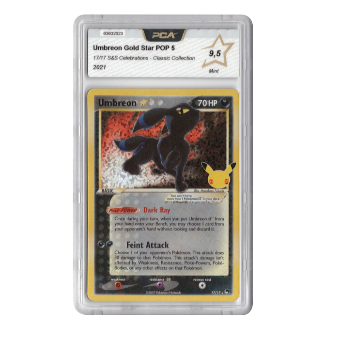 Umbreon Gold Star - 17/17 S&S Celebrations - English - PCA 9.5 Mint - 2021