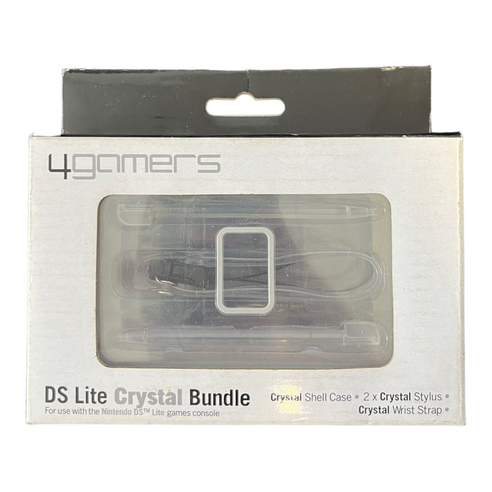 4Gamers Crystal Case + 2 Crystal Stylus + Polsbandje voor Nintendo DS Lite (Nieuw)