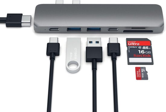 Type-C PRO Hub - 4K HDMI voor MacBook Air/Pro - Space Grey (Nieuw)