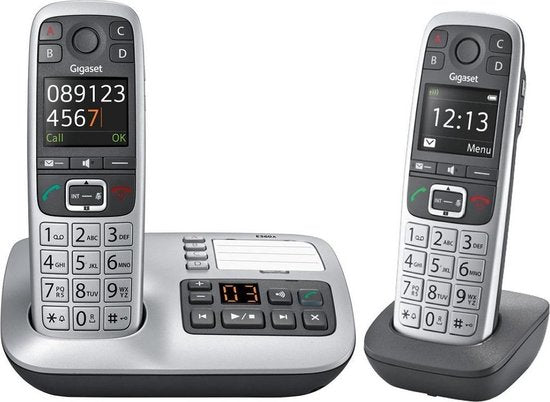 E560A - Duo DECT Vaste Huistelefoons Set - Extra grote knoppen + Geluid