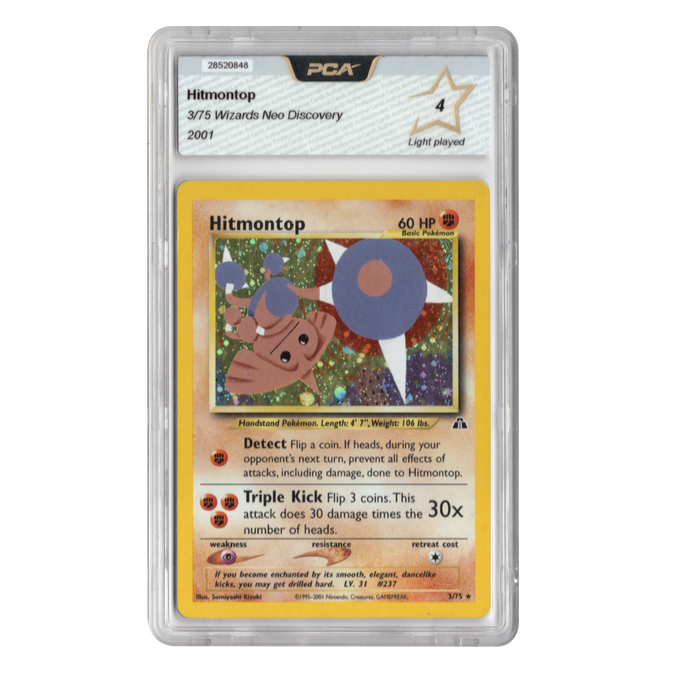 Hitmontop - 3/75 Neo Discovery - English - Graded PCA 4 Light Played - 2001