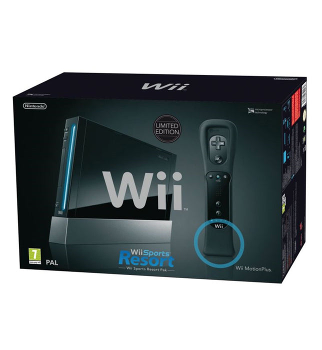 Wii Console - Zwart + Wii Sports Resort bundel (in doos)