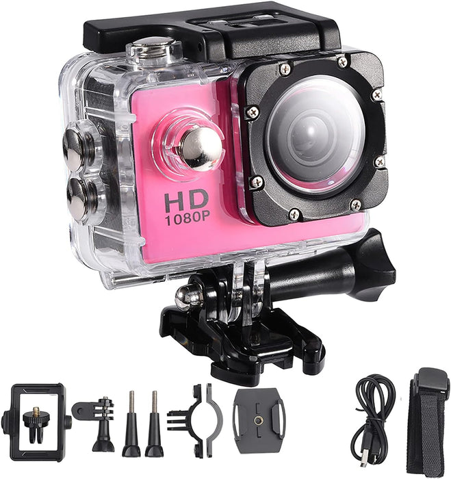 Waterdichte Action Camera voor Kinderen - Roze (Nieuw)