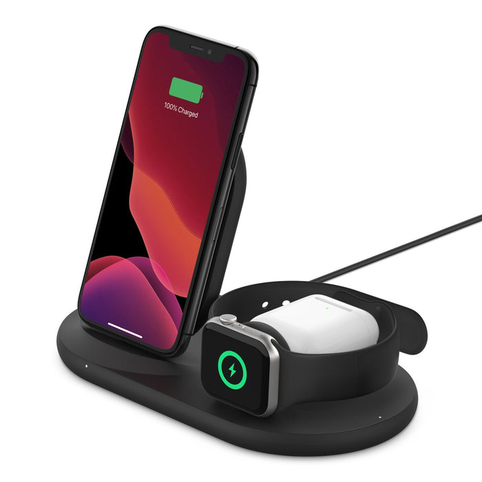 Belkin Boost Charge 3 - in - 1 Draadloze Oplader voor iPhone, AirPods en Apple Watch - Zwart