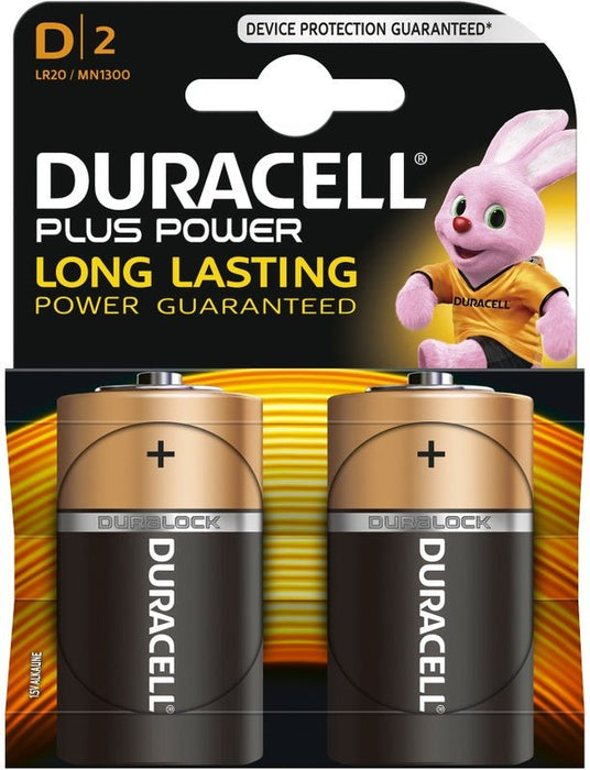 Duracell Duracell Plus Power alkaline D - batterijen - 2 Stuks (Nieuw)