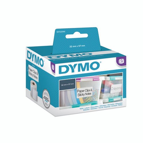 Dymo 11354 (S0722540) Etiket Zwart op wit (57 x 32 mm) (Nieuw)