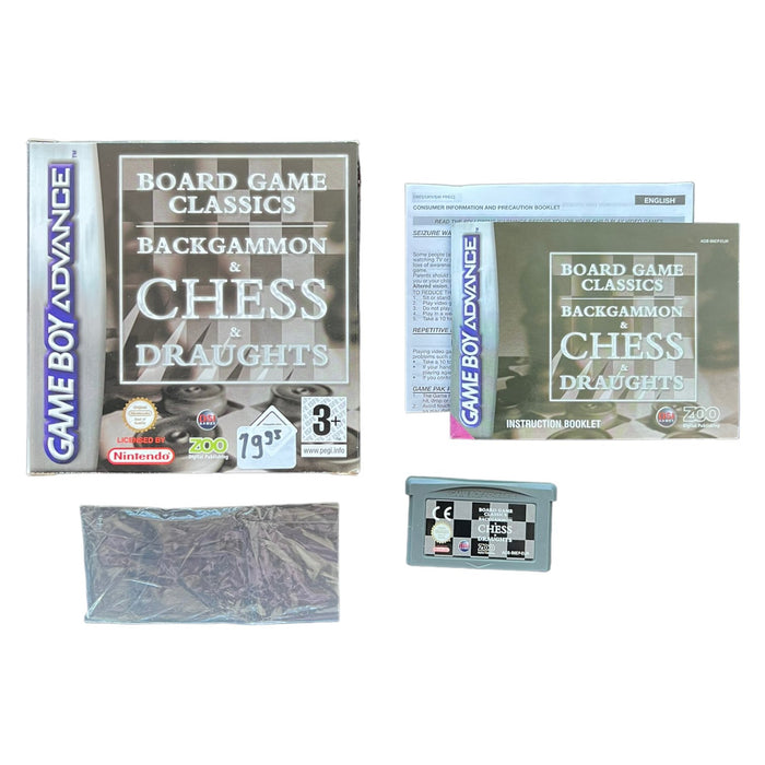 Game Boy Board Game Classics Backgammon Chess Draughts (In doos)