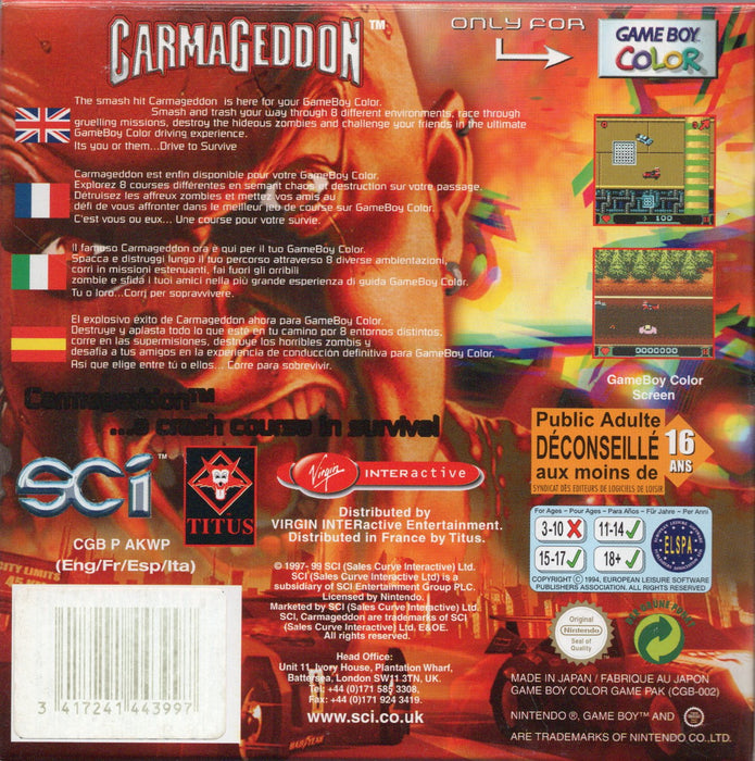 Game Boy Carmageddon (In doos)