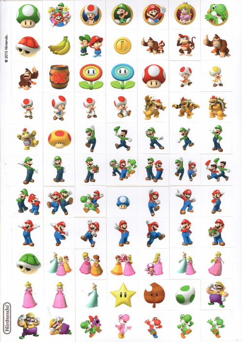 Super Mario Stickervel - 2015 (Nieuw)