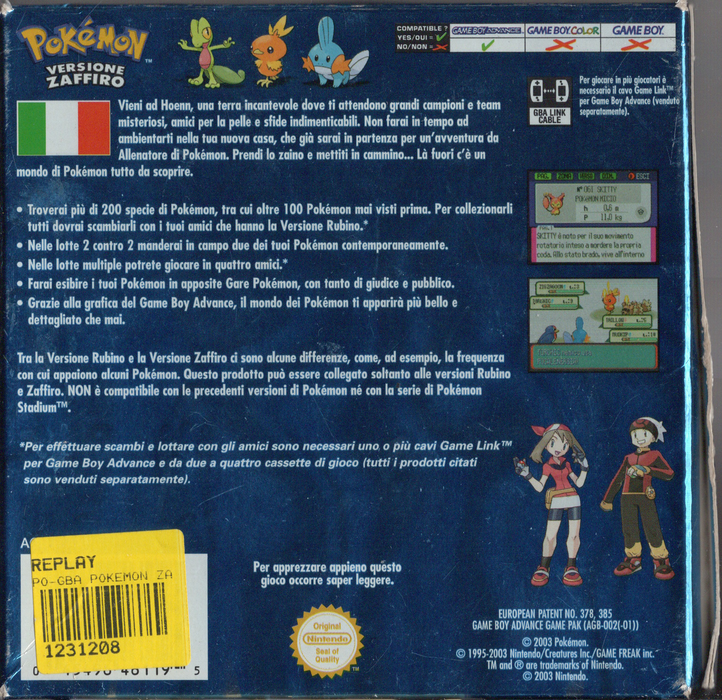 Pokemon Sapphire Version - Italiaans (In doos)