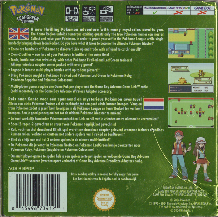 Pokemon LeafGreen Version (In doos)