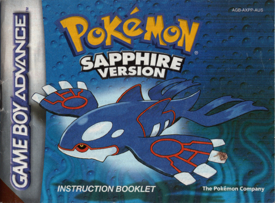 Pokemon Sapphire Version - Manual/Handleiding