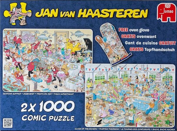 Zeebanket + Taarten Toernooi - 2x1000 Stukjes - Puzzel (Zonder Ovenwant)