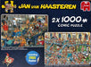 Jan van Haasteren De Fabriek van de Kerstman + Oud en Nieuw Feestje - 2x1000 Stukjes - Puzzel (Nieuw)