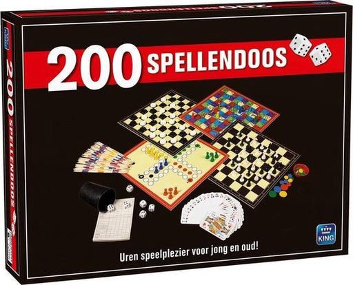 King 200 Spellendoos - Grote Doos met 200 verschillende Spellen (Nieuw)