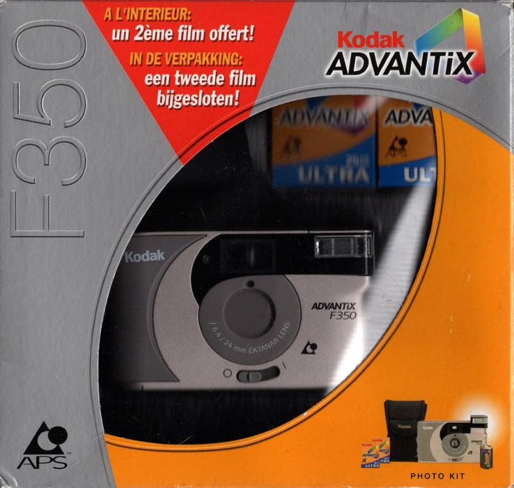 Kodak Advantix F350 APS Zoom Point and Shoot Film Camera Photo Kit (Nieuw)