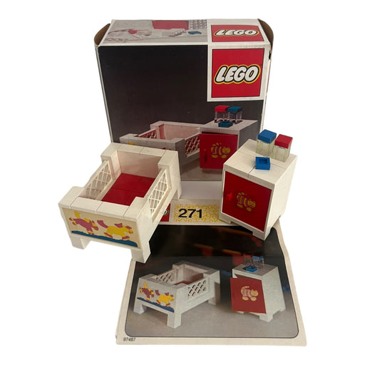 LEGO Baby's Cot and Cabinet - 271 (Compleet in doos)