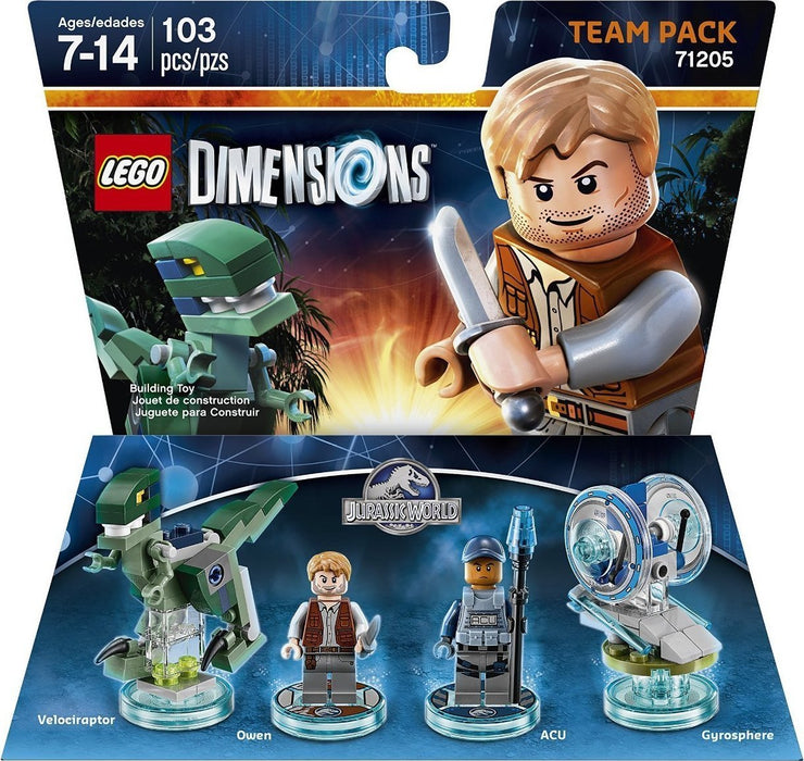 LEGO Dimensions 71205 Team Pack (Owen Grady + Velociraptor, ACU Trooper + Gyrosphere) (Nieuw)