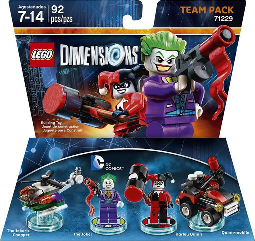 LEGO Dimensions 71229 Team Pack (The Joker + The Joker's Chopper, Harley Quinn + Quinn Mobile) (Nieuw)