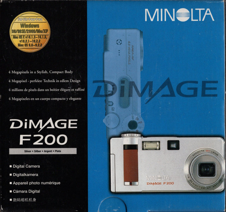 Minolta Dimage F300 Digitale Compact Camera - Zilver (Nieuw)