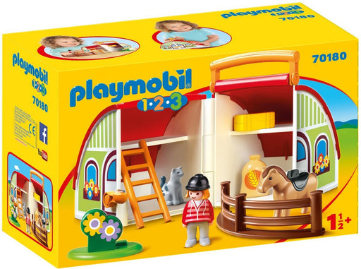 Playmobil 1.2.3 Mijn Meeneem Manege - 70180 (Nieuw)