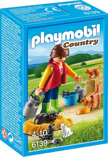 Playmobil Bonte kattenfamilie – 6139 (Nieuw)