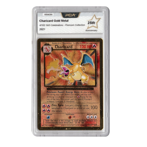 Pokemon Charizard Gold Metal - 4/102 S&S Celebrations - English - PCA 25th - 2021