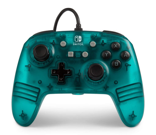 PowerA Bedrade Controller voor Nintendo Switch - Blauw Transparant