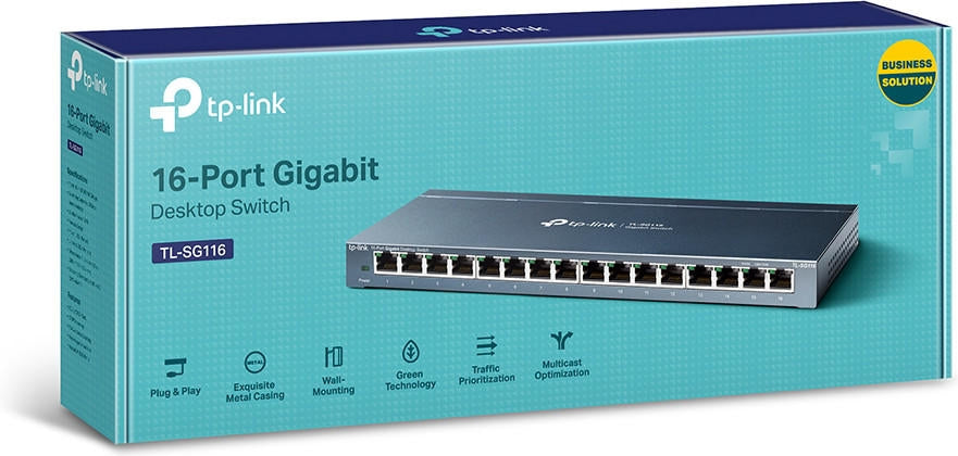 TP-Link TL-SG116 16-Port Gigabit Desktop Switch (Nieuw)