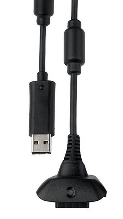 Xbox 360 Play & Charge Kabel - Zwart