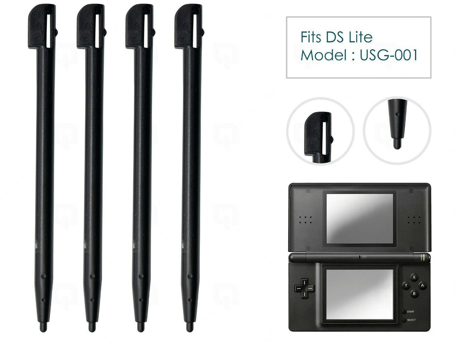 4x Stylus voor Nintendo DS Lite - Zwart (Nieuw)