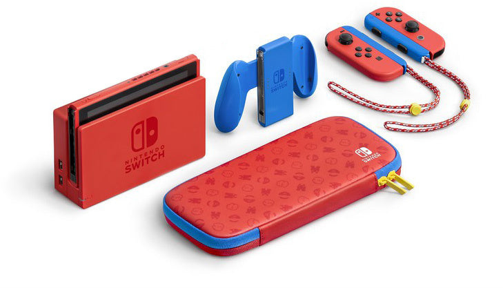 Switch Console Set V2 - Mario Rood & Blauw Edition